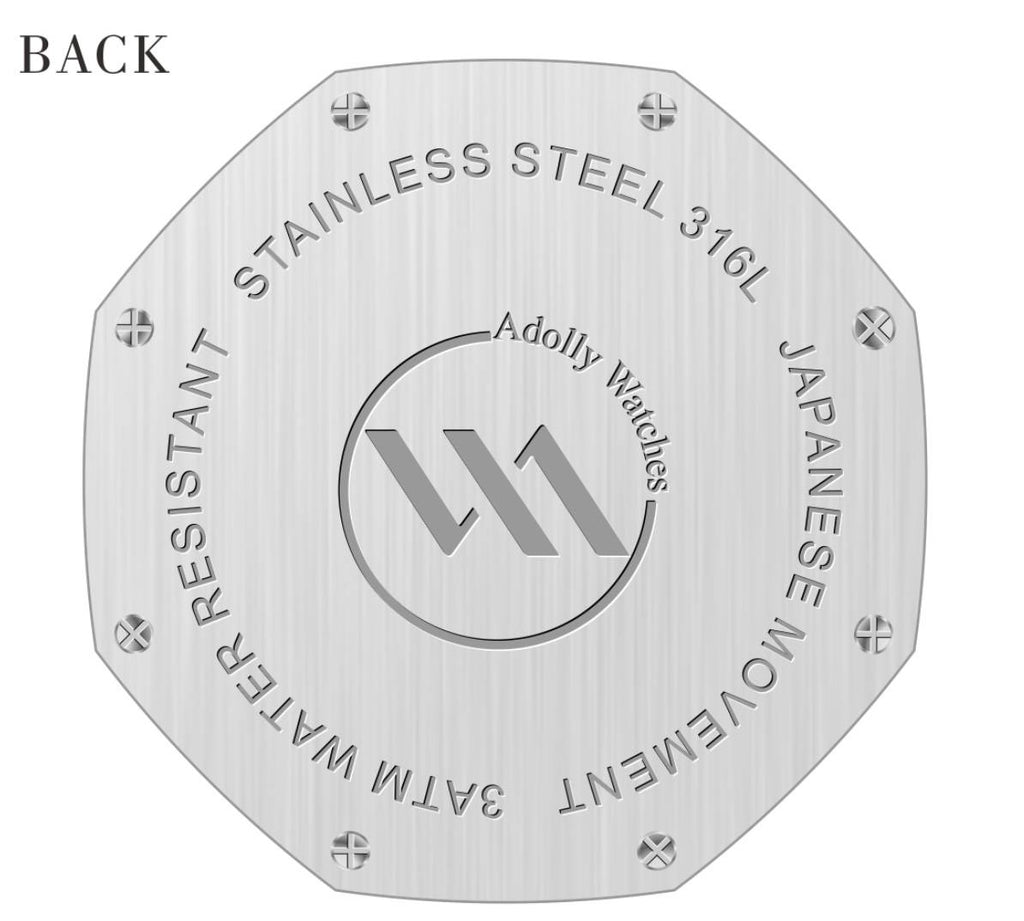 APOLLO – Rose Gold Stainless Steel Black Strap – 41mm Japanese Movement Limited Edition Watches Men’s Watches with Gems